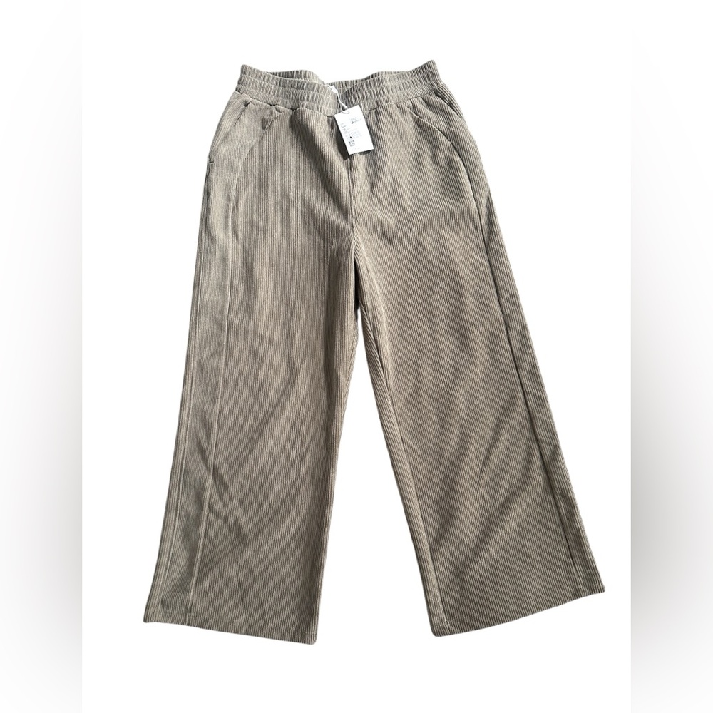 NWT Halara High Waist Wide‎ Leg Textured Baggy Pants Womens Large